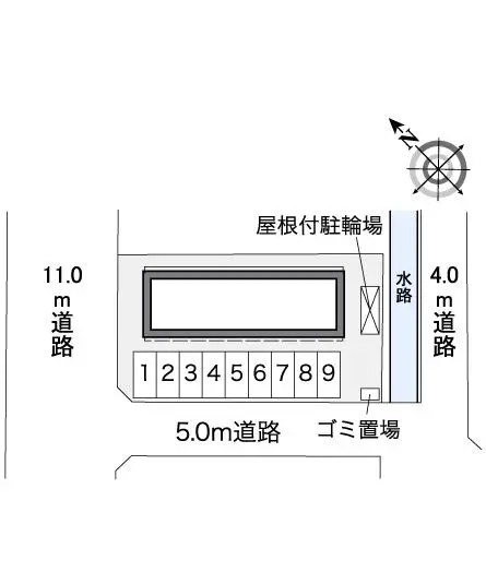 ★手数料０円★岐阜市中鶉１丁目　月極駐車場（LP）